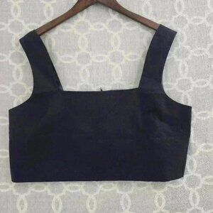 Asos Design Black Crop Tank Top Women's 10